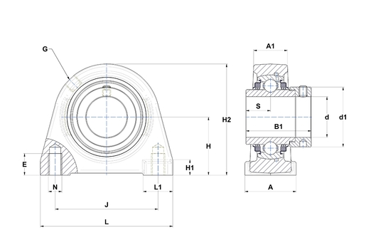 Фланцевый подшипниковый узел SNR EXPAE212L3