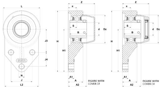 Фланцевый подшипниковый узел SNR SUCFBL206FG1