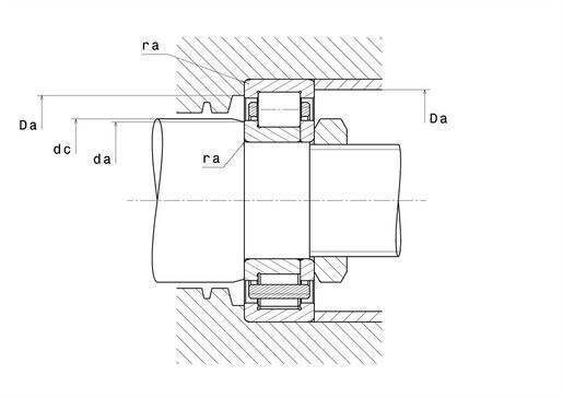 Однорядный цилиндрический роликоподшипник SNR NUP.204.E.G15