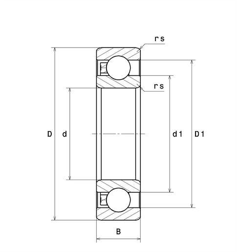 Однорядный шарикоподшипник SNR 6303.G15C3