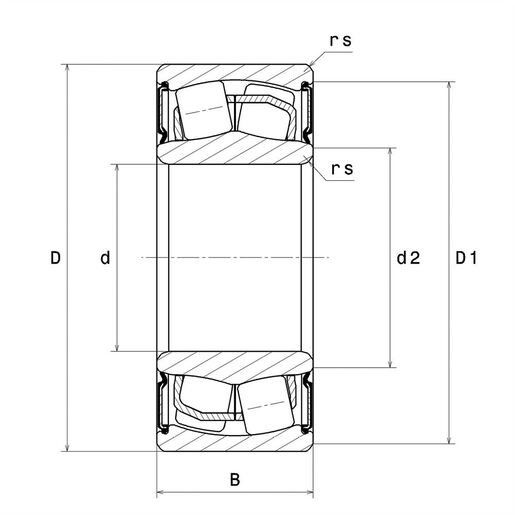 Сферический роликоподшипник SNR 10X22210EAEEL