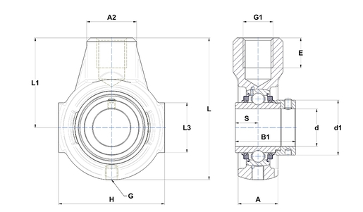 Фланцевый подшипниковый узел SNR EXEHE210L3