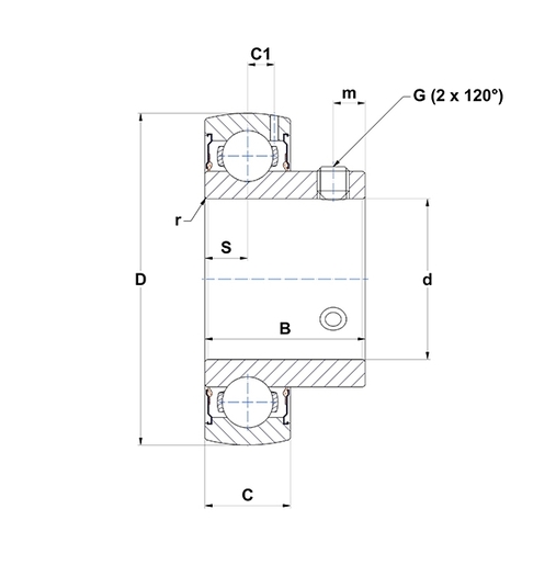 Подшипник для узлов SNR US204G2T20
