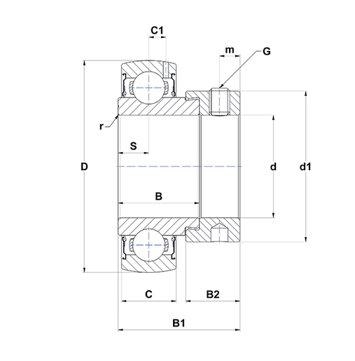 Подшипник для узлов SNR ES204G2T04