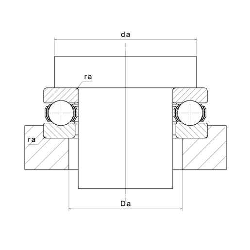 Упорный шарикоподшипник простого действия SNR 51106