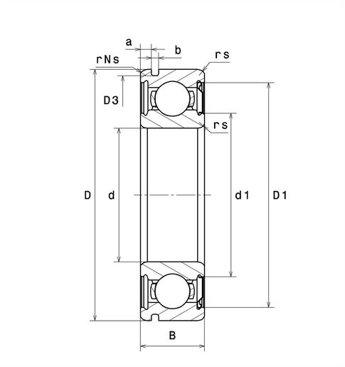 Однорядный шарикоподшипник SNR 6203.NZC3
