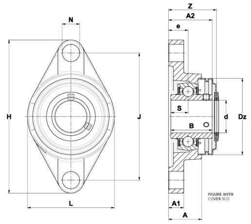 Фланцевый подшипниковый узел SNR SUCFL210FG1