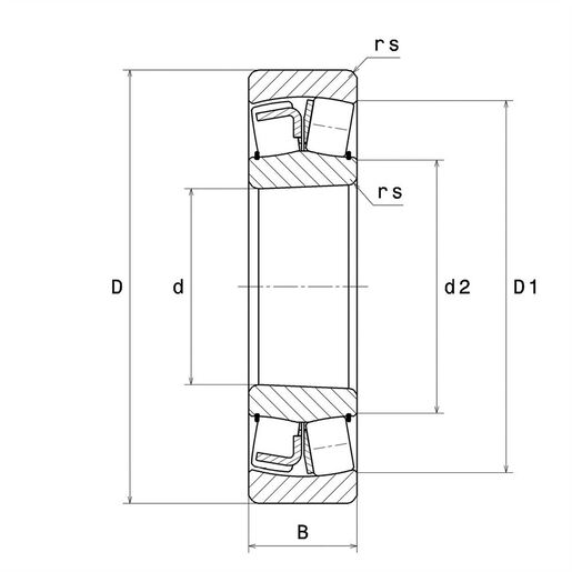 Сферический роликоподшипник SNR 21306VKC3