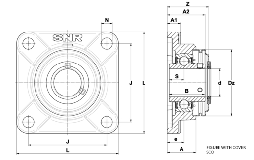 Фланцевый подшипниковый узел SNR SUCF209FG1