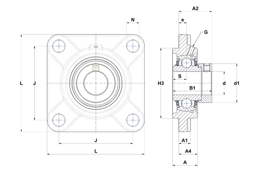 Фланцевый подшипниковый узел SNR EXFS320L3