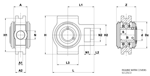 Фланцевый подшипниковый узел SNR SUCT210FG1