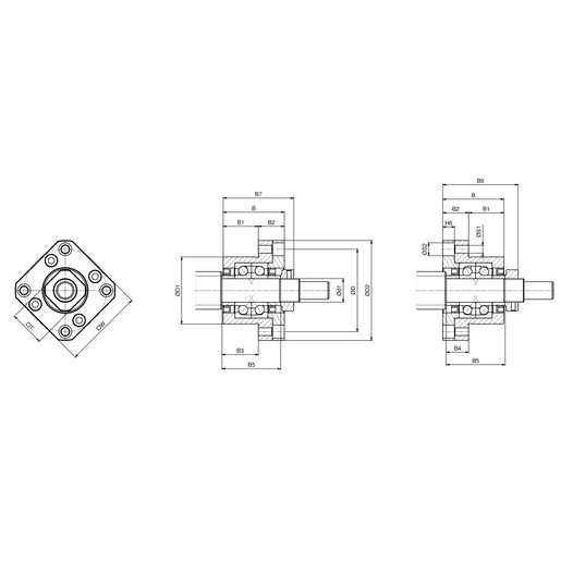 Фиксированный подшипниковый узел SNR FK30B_C5