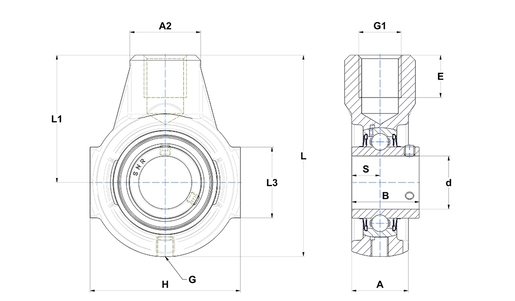 Фланцевый подшипниковый узел SNR UCEHE210-31L4