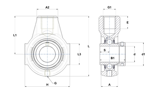 Фланцевый подшипниковый узел SNR EXEHE210L4