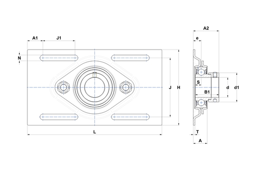 Фланцевый подшипниковый узел SNR ESPFE206-19