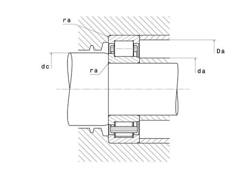 Однорядный цилиндрический роликоподшипник SNR NJ.204.E.G15