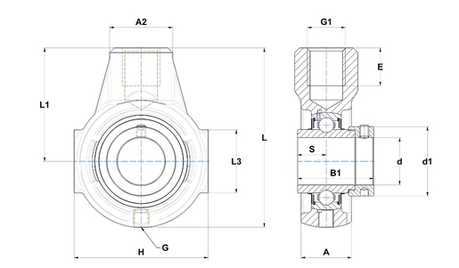 Фланцевый подшипниковый узел SNR EXEHE210T20