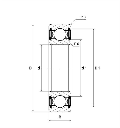 Однорядный шарикоподшипник SNR S.6202.2RS