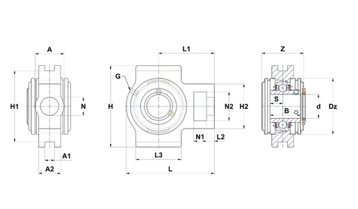 Фланцевый подшипниковый узел SNR SUCT210CC