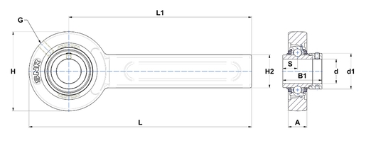 Фланцевый подшипниковый узел SNR EXSP210NL3