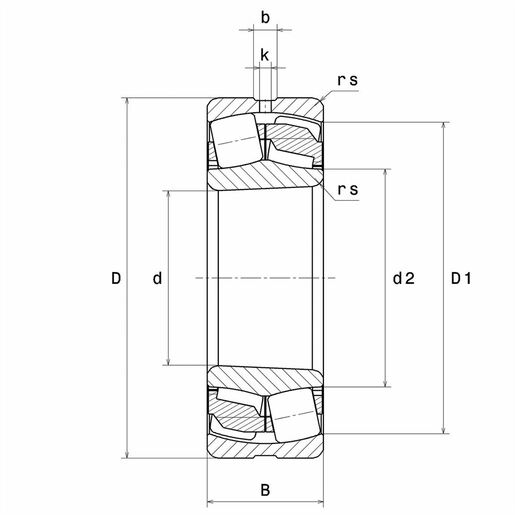 Сферический роликоподшипник SNR 22214EG15KW33