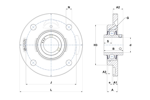 Фланцевый подшипниковый узел SNR UCFCE215T20