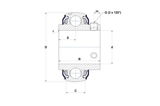 Подшипник для узлов SNR UC309AGR